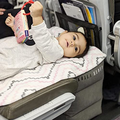 3 Height Travel Foot Rest - 2-Pack | Gray Inflatable Foot Rest Pillow, Airplane Footrest for Flights, Car Seat Foot Rest, Plane Bed for Toddler Airplane Travel Essentials Kids Accessory