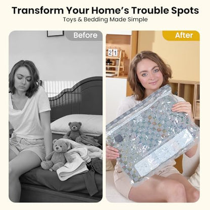 Vacuum Bags for Travel with Rechargeable Digital Display air Pump,15 PCS Combo Travel Size Vacuum Seal Bags for Luggage and Suitcase,Space Saver for Clothes,Home Storage - size: 15 Combo Travel Size
