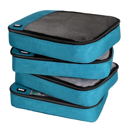 Packing Cubes for Travel Essentials,4 Set Packing Cubes for Suitcases,Lightweight Mesh Luggage Organizer Bag,Blue - color: Blue