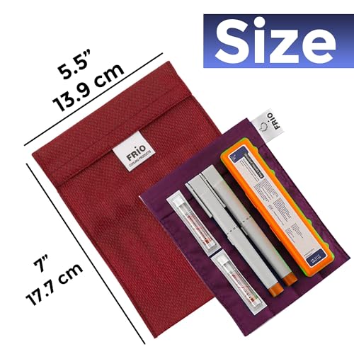 FRIO Cooling Wallet - Insulin Cooler for 45+ Hours of Stress Free On The Go - Red - Large - color: Red, size: Large