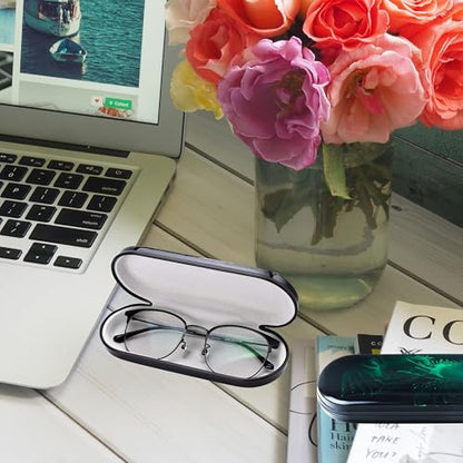 FEIQIAO Hard Shell Glasses Case, Men's And Women's Portable Travel Eyeglass Case - color: A-green