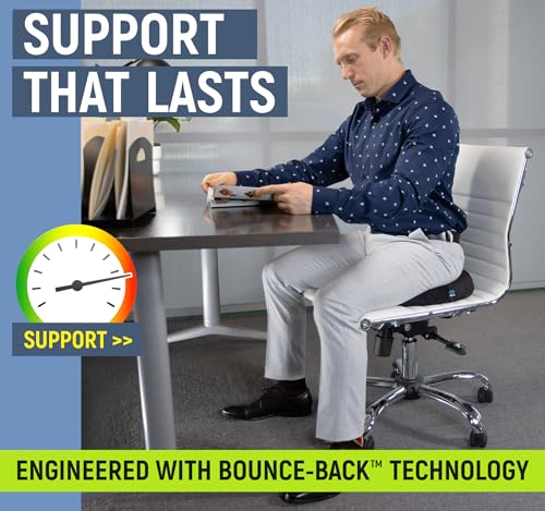 PT ENDORSED Donut Pillow for Tailbone Pain Relief Cushion - Coccyx & Hemorrhoid Pillow for Sitting - Donut Seat Cushion for Pressure Relief, Prostate, Postpartum, Pressure Sores, Lifting Cushions - size: Medium (For Body Weights up to 240 Lbs)
