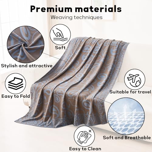 Travel Blanket Airplane - Ultra Soft & Lightweight Knit Design Compact Airplane Blanket,53x72 Inch,Stylish Travel Shawl Wraps for Flights,Office,Home Use,Travel Essentials & Gifts - color: Blue