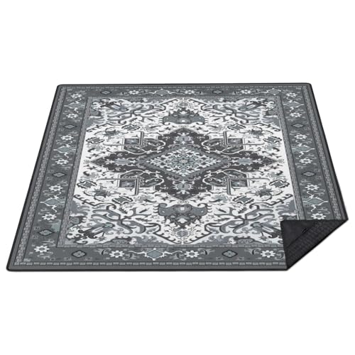 Supfitness Extra Large Picnic Blankets Waterproof Foldable (80"x 80") Beach Blanket Waterproof Sandproof,3-Layer Thicking Mat Outdoor Packable Camping Blanket - color: Boho-grey, size: 80x80in