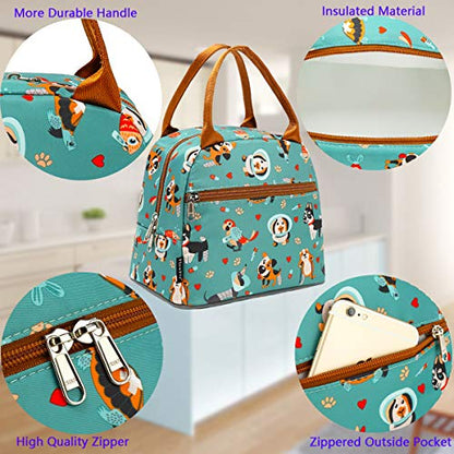 FlowFly Insulated Lunch Cooler Bag - Tote Bag Organizer for Women/Men, Dog - color: Dog