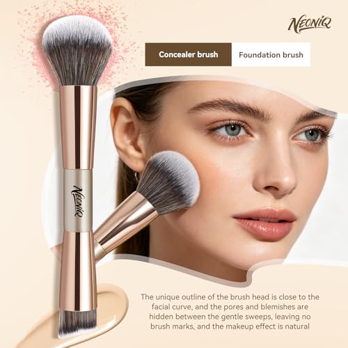 10 PCS Travel Makeup Brush Set With Bag, Makeup Brushes, Double-End Multi-functional Brushes for Foundation Powder Blush Eyeliner Eyeshadows, Professional Face Brush Set（Champagne Gold） - color: 10Pcs-Champagne Gold