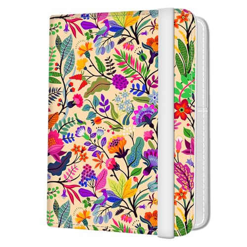 Passport Holder for Travel Essentials, Leather RFID Blocking Passport Wallet Cover Case, Cute Passport Book Holders for Women and Men Colorful Boho Paisley - color: Colorful Boho Paisley