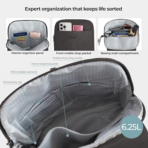 Travelon Anti-Theft Runways Compact Backpack - color: Smoke