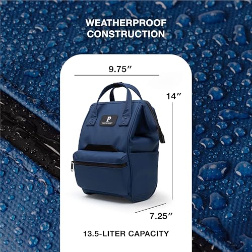 Portland Gear Cascade Compact Backpack, Weatherproof Construction, Perfect for Daily Use and Travel, Padded Laptop Sleeve and Adjustable Straps, 13.5L, Navy - color: Navy