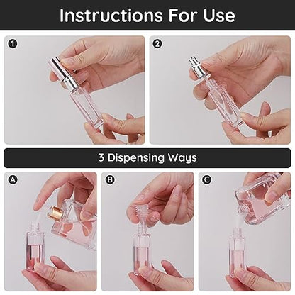 Segbeauty 10ML Refillable Perfume Bottle, 10 Packs Fine Mist Atomizer Sprayer, Empty Glass Spray Bottle Mini Portable Travel Atomizer for Toiletries, Fragrance Scent Pump Dispenser - color: Pink, style: Mini Bottle Set