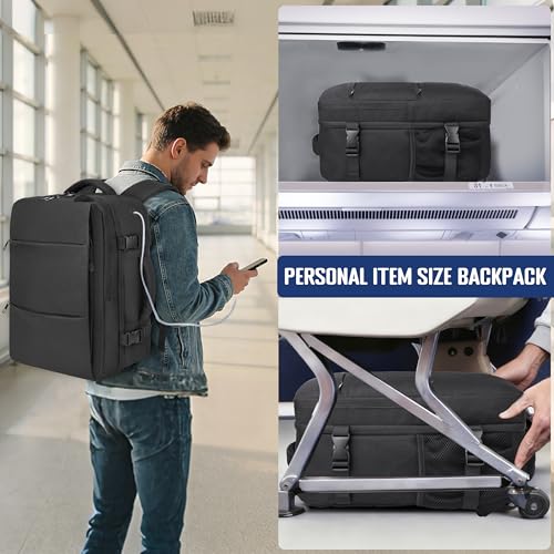 HILOMON Travel Backpack Carry-on Flight Approved, TSA Approved 17x13x8 Personal Item Size Airplane Approved Weekender Bag, Water Resistant Lightweight Laptop Daypack for Men Women
