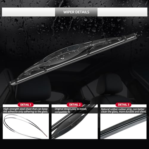 Replacement for Chevrolet/Chevy Blazer 2019-2025 Rear Windshield Wiper Blade and Arm Assembly-All-weather Back Window Wiper Arm Blade Complete Set - size: For Chevrolet Blazer 2019-2025