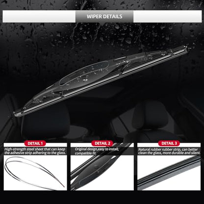 Replacement for Chevrolet/Chevy Blazer 2019-2025 Rear Windshield Wiper Blade and Arm Assembly-All-weather Back Window Wiper Arm Blade Complete Set - size: For Chevrolet Blazer 2019-2025