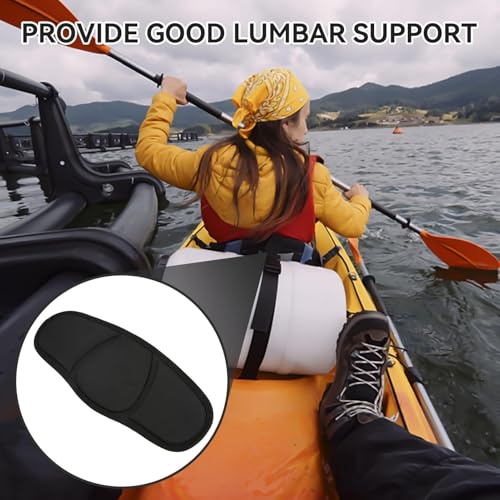 HERCHR Kayak Backrest, EVA Padded Kayak Seat Back Support Pad, Adjustable Portable Lumbar Cushioned Seat Pad for Canoe Boat Watersports Comfortable Lumbar Back Rest