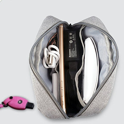 Universal Electronics/Accessories Soft Carrying Case Bag, Durable & Light-weight,Suitable for Out-going, Business, Travel and Cosmetics Kit (Small+Big-Gray) - color: Small+Big-Gray