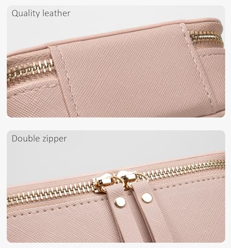 LETGO Clear Makeup Bags - TSA Approved Toiletry Bags with Zipper, Makeup Organizer for Carry-on Travel Essentials, Cosmetic Bags for Women & Men (Mini Nude) - color: Nude, style: Mini