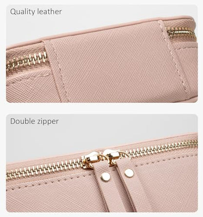 LETGO Clear Makeup Bags - TSA Approved Toiletry Bags with Zipper, Makeup Organizer for Carry-on Travel Essentials, Cosmetic Bags for Women & Men (Mini Nude) - color: Nude, style: Mini