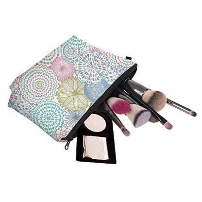 Deanfun Cosmetic Bag for Women, Mandala Flowers Waterproof Makeup Bags Roomy Toiletry Pouch Travel Accessories Gifts (51561) - color: 51561