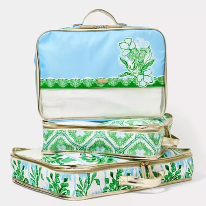 Lilly Pulitzer Packing Cubes Set of 3, Small, Medium & Large Suitcase Organizers, Travel Must Haves for Luggage (Swayin in the Breeze)