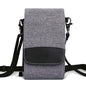 KIWIFOTOS Dual-Layer Travel Phone Pouch Crossbody Bag for iPhone 17 16 15 Pro Credit Cards Shoulder Bag with Strap Under 6.3" Cell Phone Holster - color: Gray, Double Layer