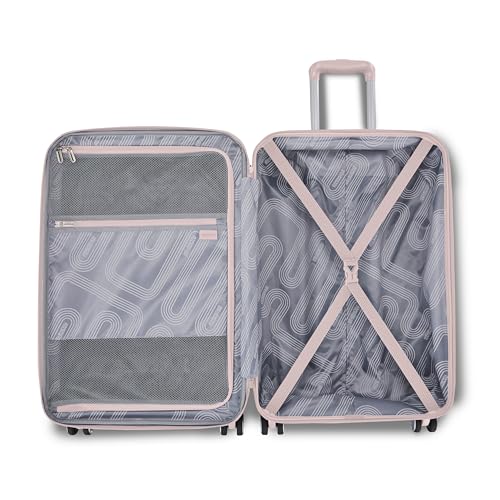 American Tourister Stratum 3.0 Carry-On Spinner, Airline Approved, Durable Hardside Luggage, Expands 1.5", RightHeight™ Adjustable Handle, Pink Blush - color: Pink Blush, size: Carry-On