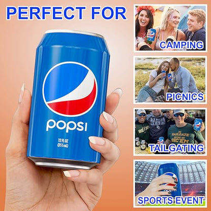 BeerSkin Skywin Silicone Can Covers that Look Like Soda - 10 Pack 12 oz (355ml), Reusable & Durable Soda Can Cover, Fun Kozies for Cans for Camping, Parties, Outdoor, Beach Accessories (Blue) - size: Blue