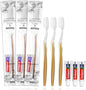 50 Pack Disposable Toothbrushes with Toothpaste Individually Wrapped, Travel Toothbrush Kit, Hotel Toothbrushes Bulk for Hotel,Airbnb,Homeless - size: 1 Count (Pack of 50)