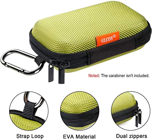 Rectangle Shaped Portable Protection Hard EVA Case, Mesh Inner Pocket, Zipper Enclosure, Lightweight Small Universal Carrying Bag Wired/Bluetooth Headset Charger Change Purse (Green) - color: Green
