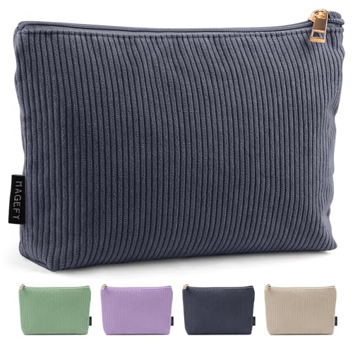 MAGEFY Makeup Bag Small Cosmetic Bag for Women - color: Black
