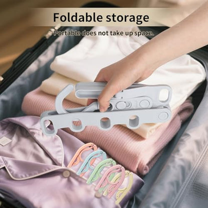 1Pcs Clothes Drying Rack Foldable and 10 Pcs Travel Hangers and 1pcs Organizer Bag,Foldable Design Doesn't take up Much Space, Great Combo for Travel/Hotel/Cruise. - style: 1+10 Pcs