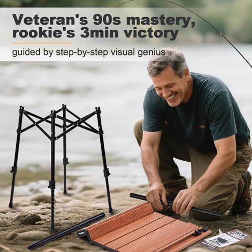 Odoland Portable Camping Table, 18.3"L x 16.5"W Folding Table with Adjustable Height 16.5" - 23.6", Large Beach Table with Storage Bag for Outdoor Camp, Cooking, Picnic, Travelling, Backyards, Fishing - size: 18.31"L x 16.54"W x 16.54"H