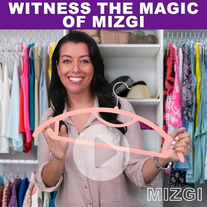 MIZGI Premium Velvet Hangers 50-Pack,No Shoulder Bump Hangers W/Tie Bar Ultra Thin Space Saving Non Slip Hanger Heavy Duty Felt Rounded Clothes Hanger for Sweaters,Coat,Jackets,Pants,Shirts - color: Blush Pink/Rose, size: 50 Pack