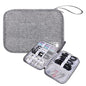 Organizer Case Small Electronic Devices USB Charger Accessories Mouse Phone Cable SD Power Bank Earphone - color: Medium-Grey