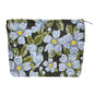 PAZIMIIK Makeup Bag Large Cotton Zipper Pouch for Purse Travel Canvas Make Up Organizer for Women Cosmetic,Brocade Flower Black - color: Brocade Flower Black