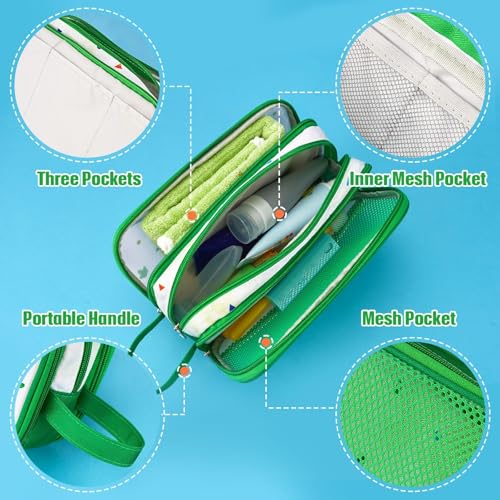 Dinosaur Toiletry Bag - Travel Toiletry Bag for Boys Kids Christmas Birthday Gift Toiletries Makeup Cosmetic Pouch Camping Traveling Toiletry Case Water-resistant Wash Bag Dopp Kit with Mesh Pocket - style: Dinosaur C