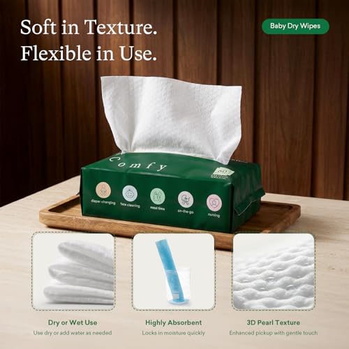 PurComfy Baby Diapers Essential Kit, Size N (96Ct) & Size 1 Diapers (104Ct), 6 Water Wipes (360Ct), 4 Travel Wipes (32Ct) and 2 Dry Wipes(120Ct), Baby Essentials Kit for Sensitive Skin, Total 712 Ct - size: Size N(96)+1(104)+Wipes(360ct)+Dry Wipes(120ct)