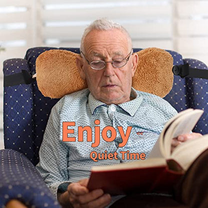 Head Recliner Pillow Adjustable Cotton Headrest Pillows for Recliner Chairs, Pain Relief Neck Support Pillow for Travel Home Sofa Armchair with Zipper Cover (Camel) - color: Camel