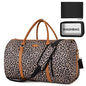 Garment Bag for Travel Convertible Carry On Garment Bag Large Travel Duffel Bags for Women 2 in 1 Hanging Suitcase Suit Travel Bags for Women & Men 3pcs Set - color: C-brown Leopard