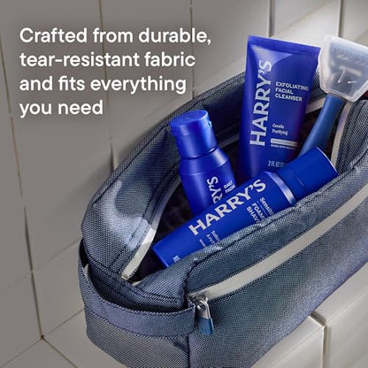 Harry's Travel Shaving Kit for Men - Toiletry Bag, Razor, Foaming Shave Gel, and Blade Cover -Travel Size Toiletries - size: Shave Kit + Toiletry Bag