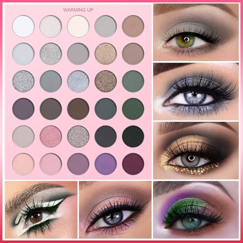 UCANBE Pretty All Set Eyeshadow Palette Pro 86 Colors Holiday Makeup Kit, Matte Shimmer Glitter Eye Shadows Highlighter Blush Contour All-in-One Make Up Pallet Christmas Valentines Gift Set - color: Palette D