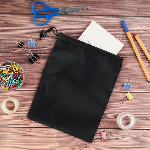 PALTERWEAR Drawstring Bag with Toggle - Nylon Cinch and Ditty Pouch Six Pack (Black, 7 x 9 Inch, Set of 6) - color: Black, size: 7 x 9 Inch