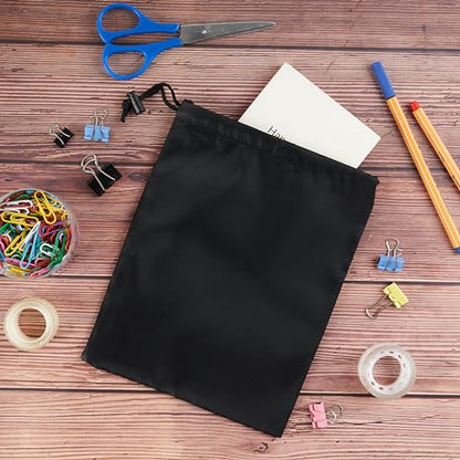 PALTERWEAR Drawstring Bag with Toggle - Nylon Cinch and Ditty Pouch Six Pack (Black, 7 x 9 Inch, Set of 6) - color: Black, size: 7 x 9 Inch