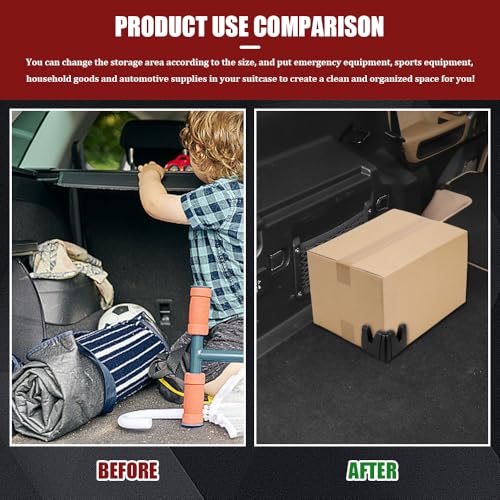 4Pcs Car Trunk Organizer Blocks for Back of SUV Multipurpose Car Storage Organizer Blocks Trunk Divider, Universal Car Accessories Grocery Trunk Divider Cargo Containment System for SUV Van