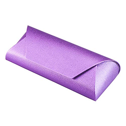 LifeArt Eyeglass Case Hard Shell, Portable Sunglass Case, Fashionable PU Leather Eyeglass Case, Lightweight - color: A_638_purple