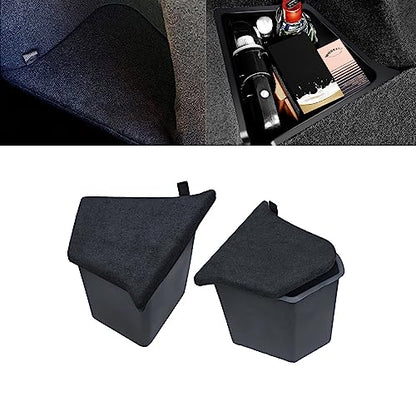 x xotic tech For Model Y 2022 2023 2024 2025 Rear Trunk Side Storage Organizer Bins Grocery Box with Lid Cover Packet Holder Compatible with Tesla Model Y (5-Seater, After July 2022) - size: Model Y 5-Seater (2022-up)