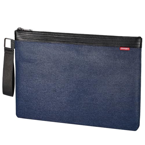 ECHSRT File Folder Document Organizer for Travel, Document Bag Zipper Pouch for Men & Women Blue - color: Blue