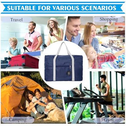Travel Bag 36 Packes Carry on Luggage Foldable Duffel Bag Sports Gym Bag Weekender Overnight Bag Water Resistant Nylon Travel Duffel for Men Women - color: 12Blue 12Green 12Red