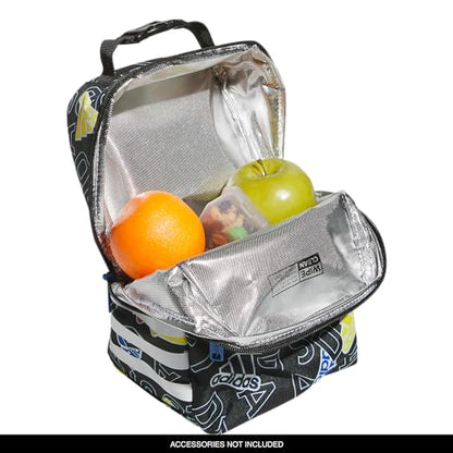 adidas Unisex Santiago Lunch Bag, Insulated School Food Container Box Discontinued, Adi Comp Black/Bright Royal Blue/White/3.0, One Size - color: Spray Gradient Pulse Lime/Crystal Sky Blue/White/4