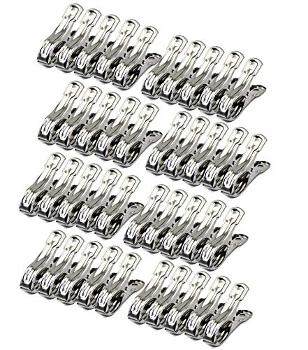 40 PCS Garden Clips, 2.1 inch Clothes pins,Heavy Duty Stainless Steel Greenhouse Clamps, Greenhouse Clips for Netting, Fix Plant Cover Shade Cloth Netting Tarp, Tight Grip Garment Clips - color: 2.1 Inch（40 Pack）, size: 2.1 inch