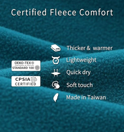 Litume Travel Camping Blanket Lightweight and Breathable, 67 x 48 in Soft Airplane Flight Blanket for Travelers, Foldable Sheet with Stuff Sack for Train, Camp, backapcking, Office, Home - color: Teal